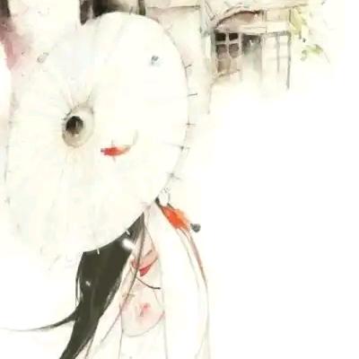 小巷青砖旧瓦，撑伞回眸的她