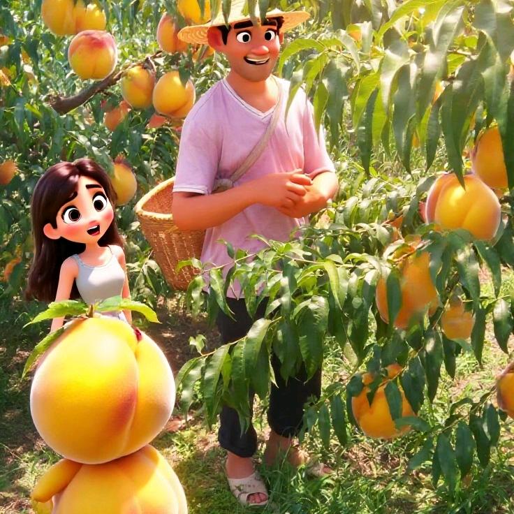 炎陵黄桃山哥种植基地