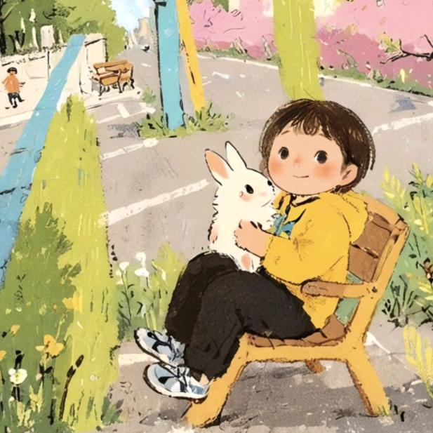 愚蠢的狐狸偷走了狡猾的兔子家里的鱼尾巴