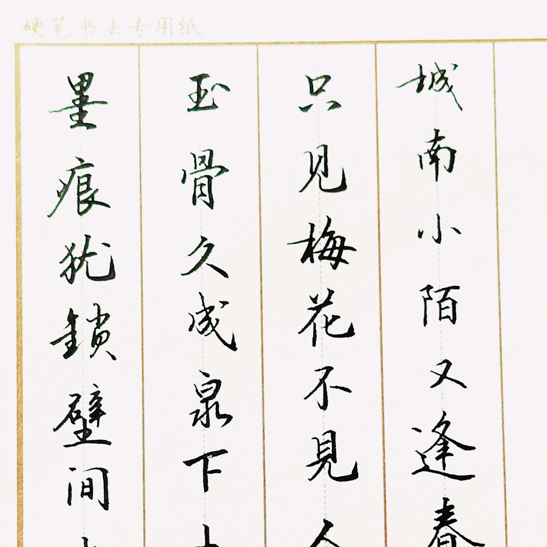 人生果然如梦硬笔书写