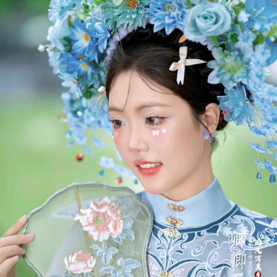 重庆卿卿予你簪花汉服清汉女妆造写真