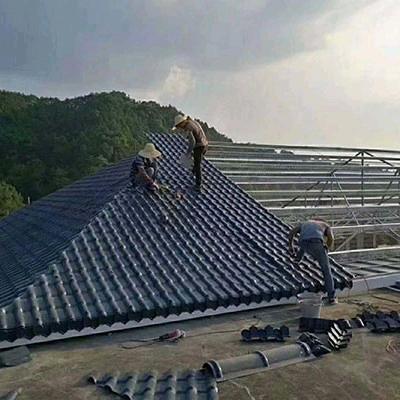 专业搭建琉璃瓦别墅屋顶