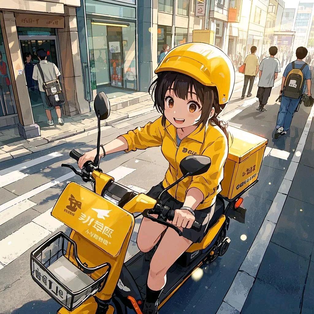 80后宝妈送外卖员