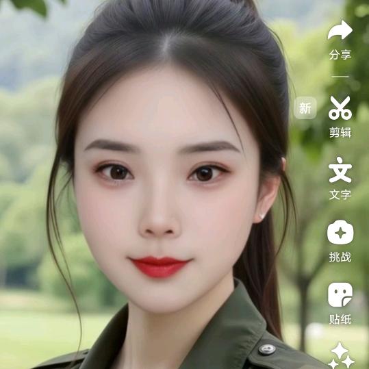 军姐。哈哈哈😁