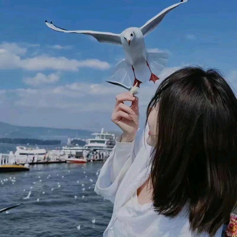 逆光下的微笑