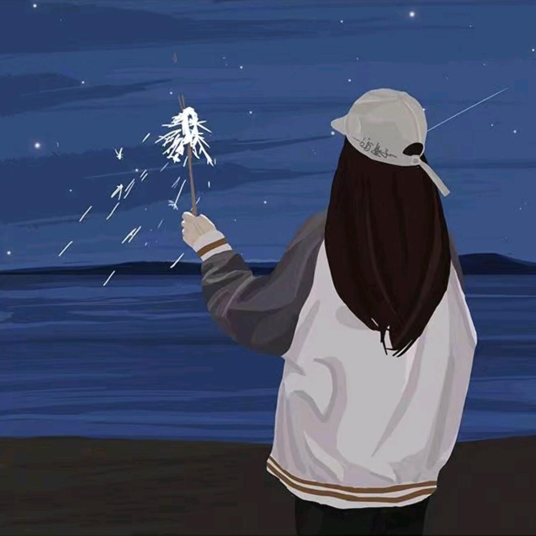 绛橘色的日落