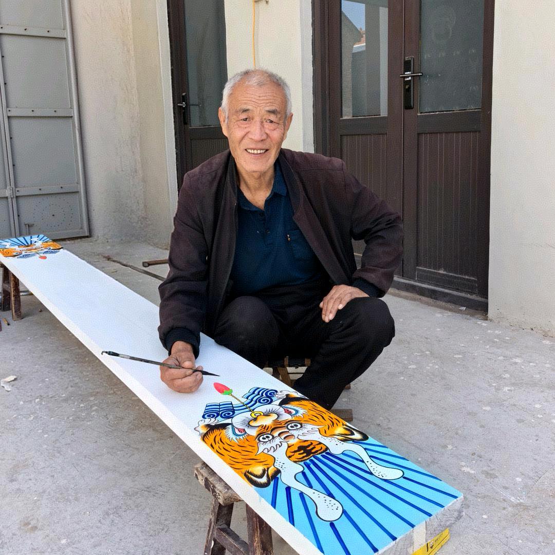 小杜樑脊板彩绘