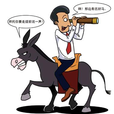 骑驴找马追骆驼