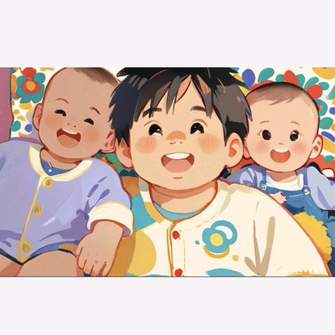 双胞胎奶爸，两小只的快乐时光