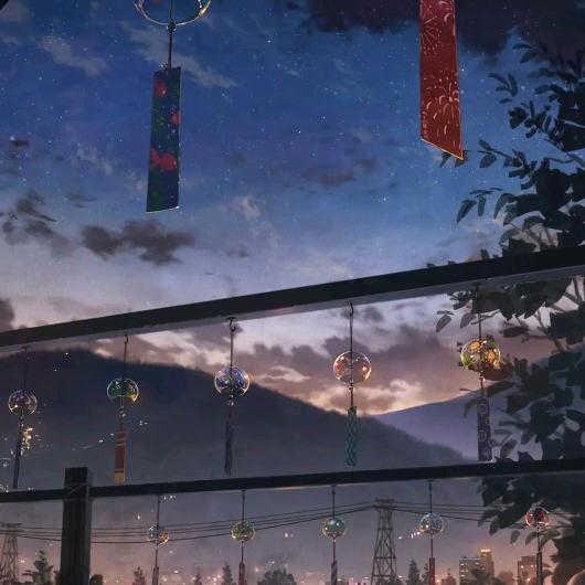 孤天里的鹤