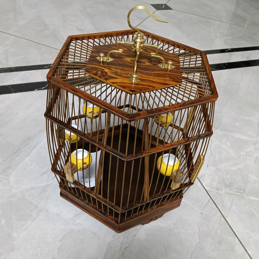 小伟红木鸟笼