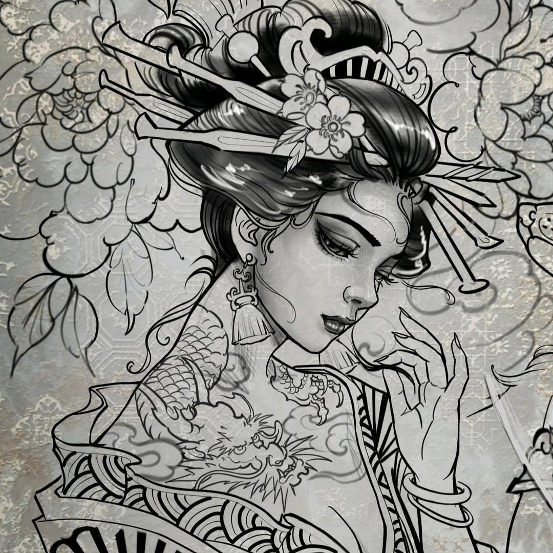 墨客纹身手稿设计