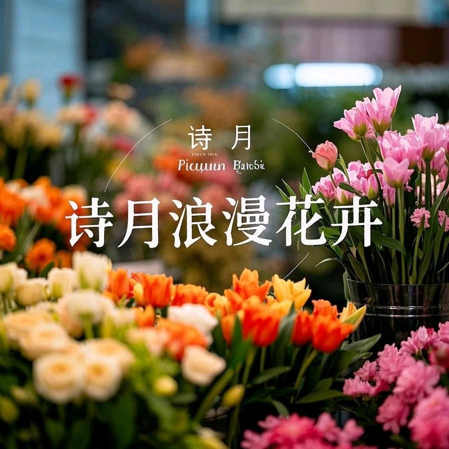 诗月浪漫花卉