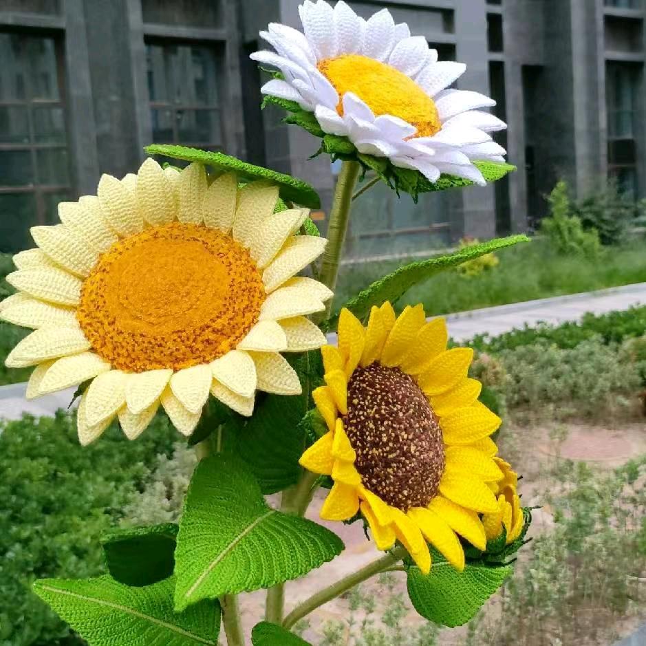 彩虹毛线花