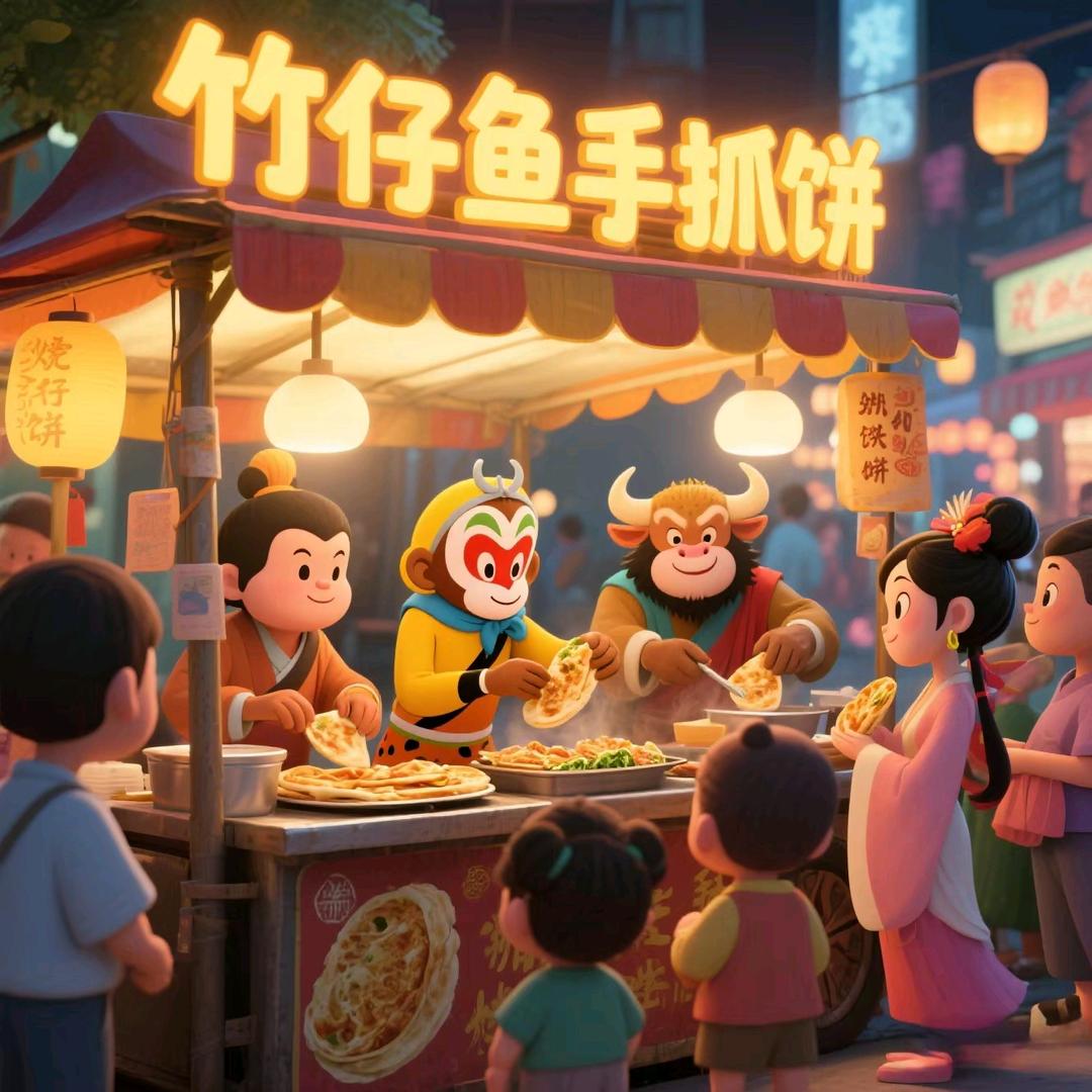 竹仔鱼手抓饼