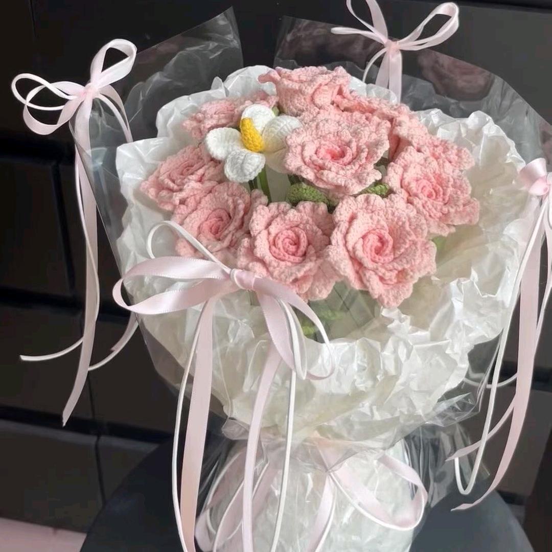 小猪宝暖暖+可接玫瑰毯披肩还有花束