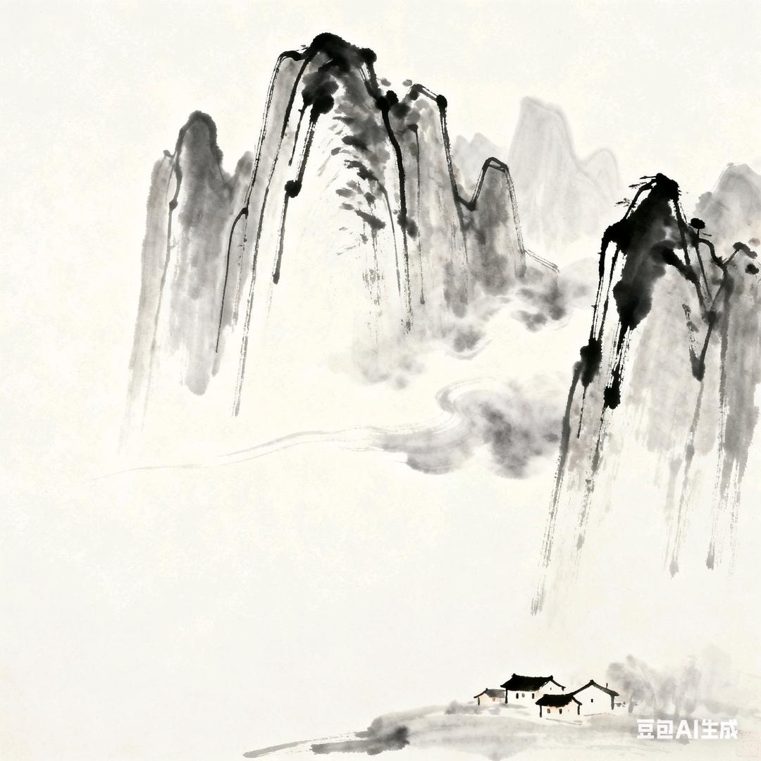 水墨山行客