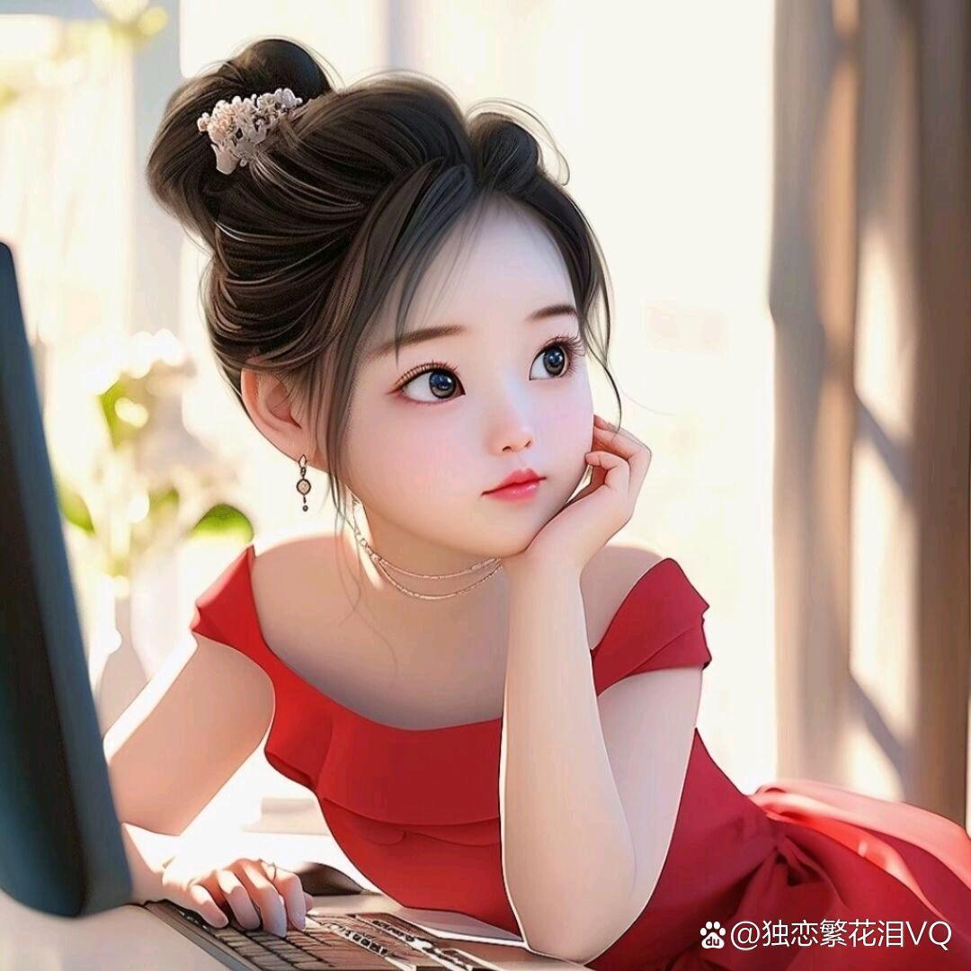 俏皮的女人头像