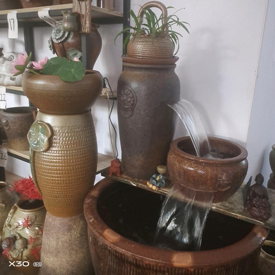 花盆摆件流水店