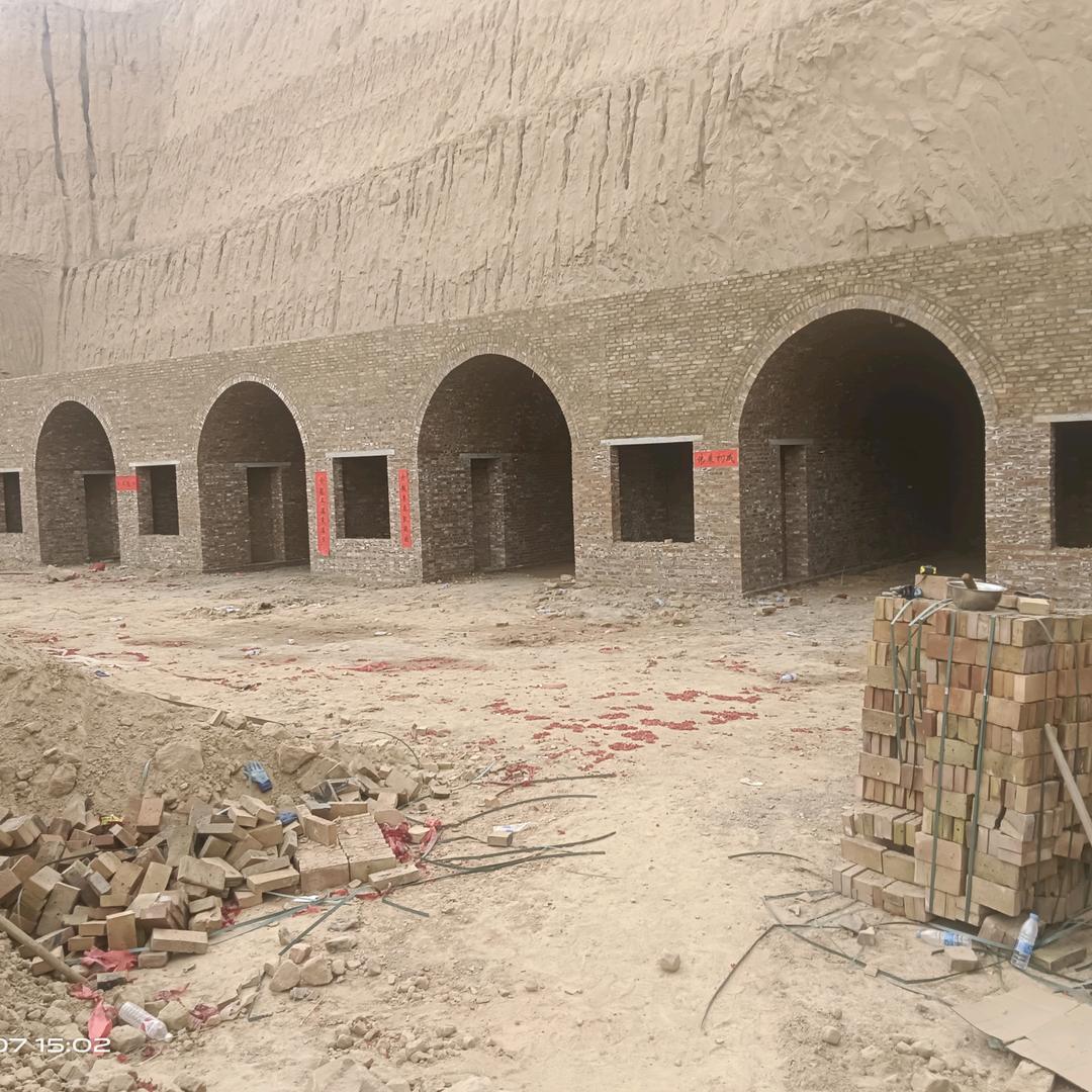 打窑洞套窑洞旧窑洞翻修