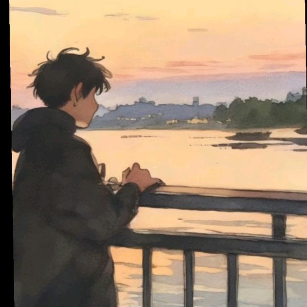 晚间.