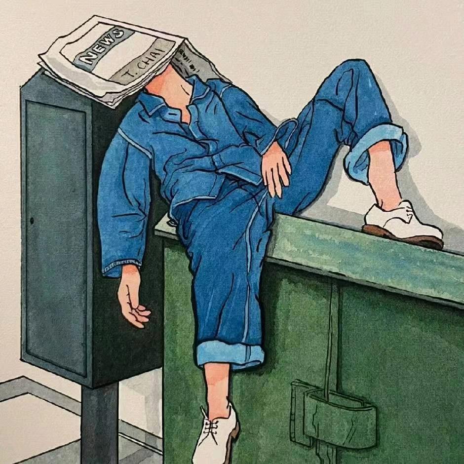 小鱼瞌睡了