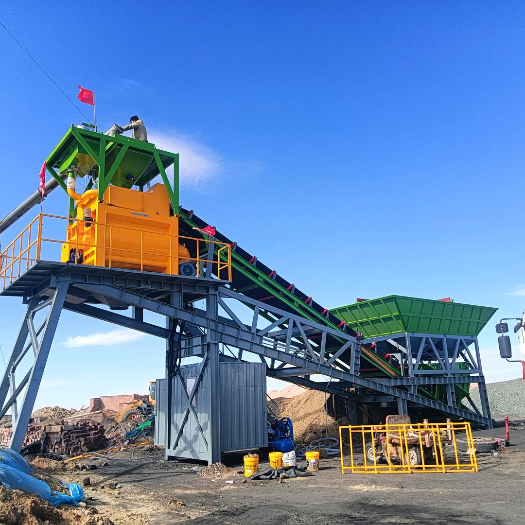 百特重工/移动式搅拌站实体厂家