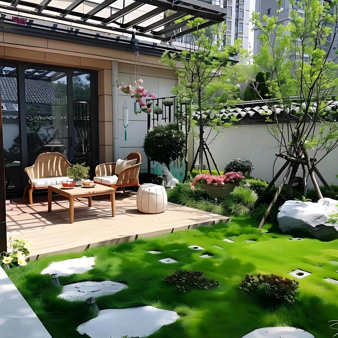 庭院微景竹风铃