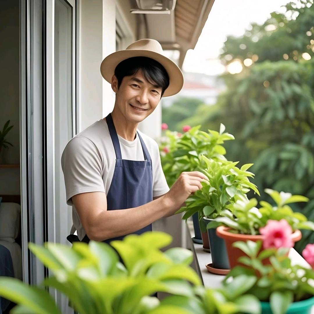 钱叔的阳台小园