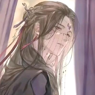 门前的松柏树（紫花盛开）