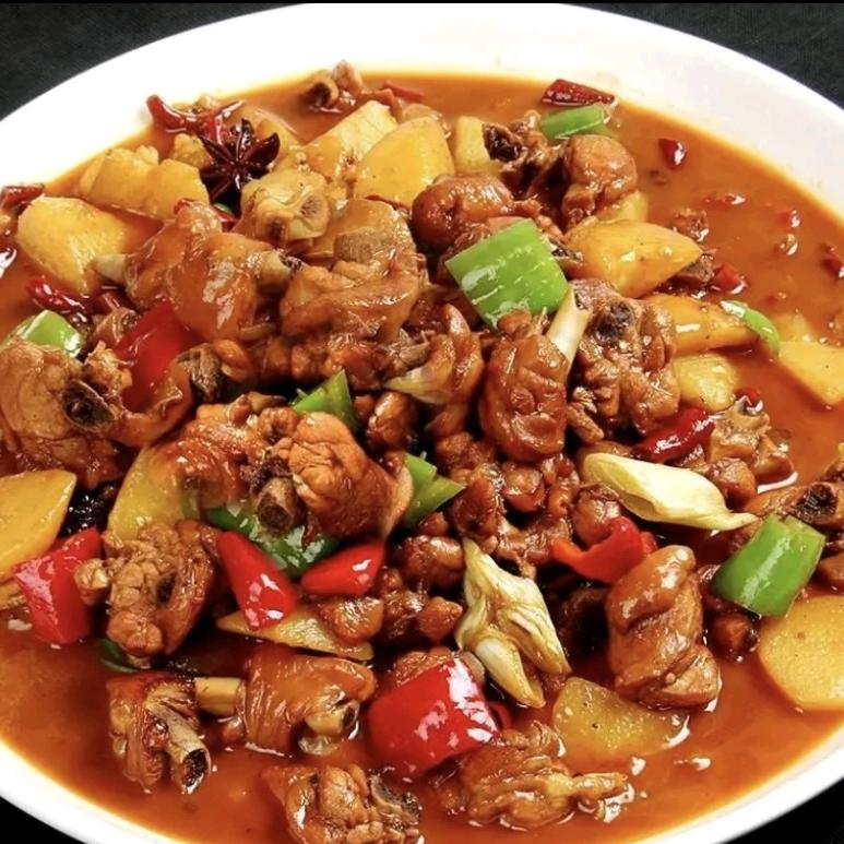 金顶鲜  鲜炒鸡   大锅菜