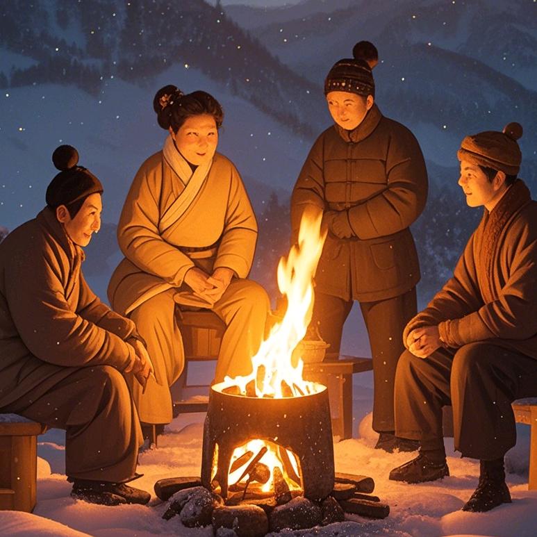 雪夜围炉