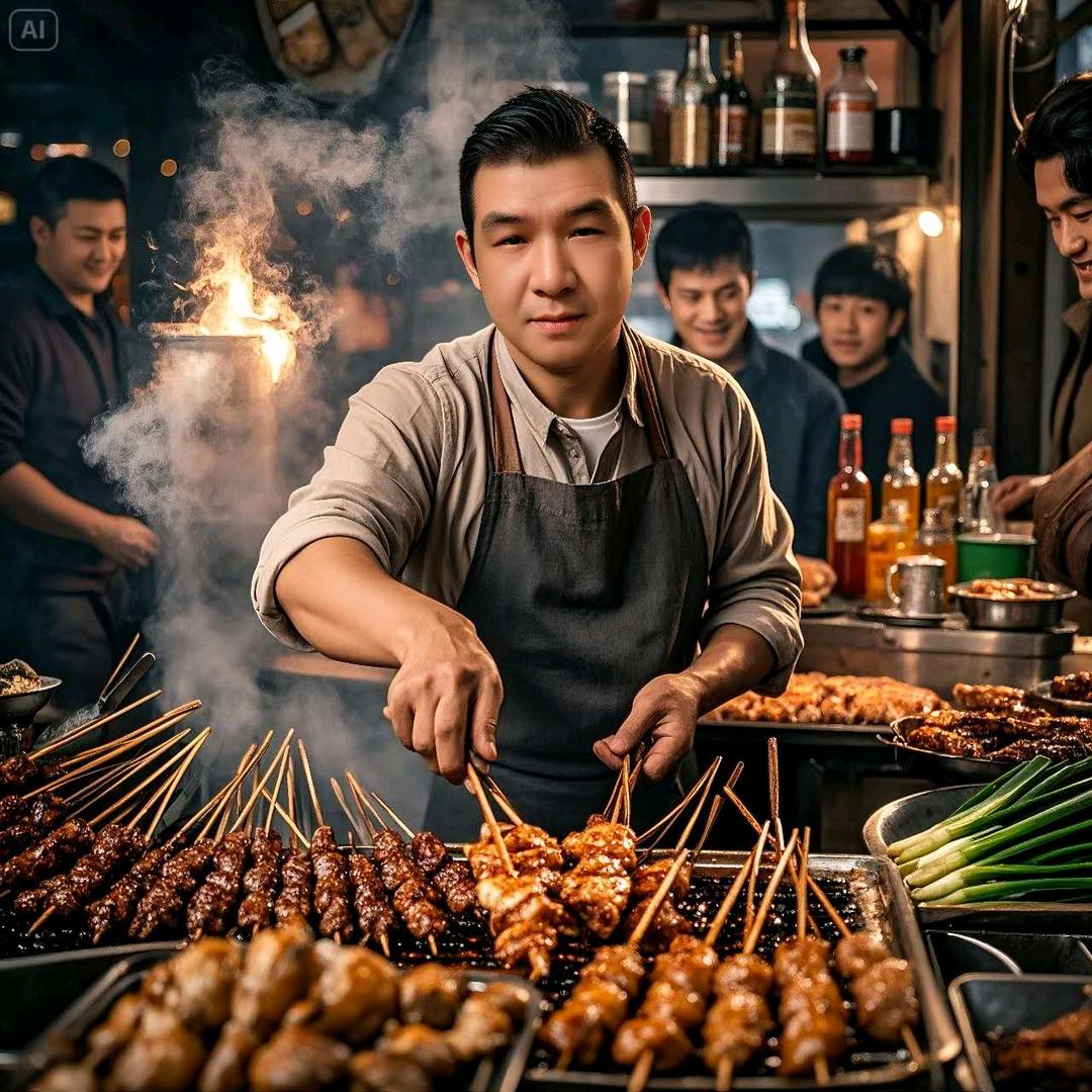 大锟烧烤｛烤鸡架  肉串｝
