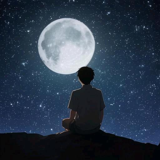月光下