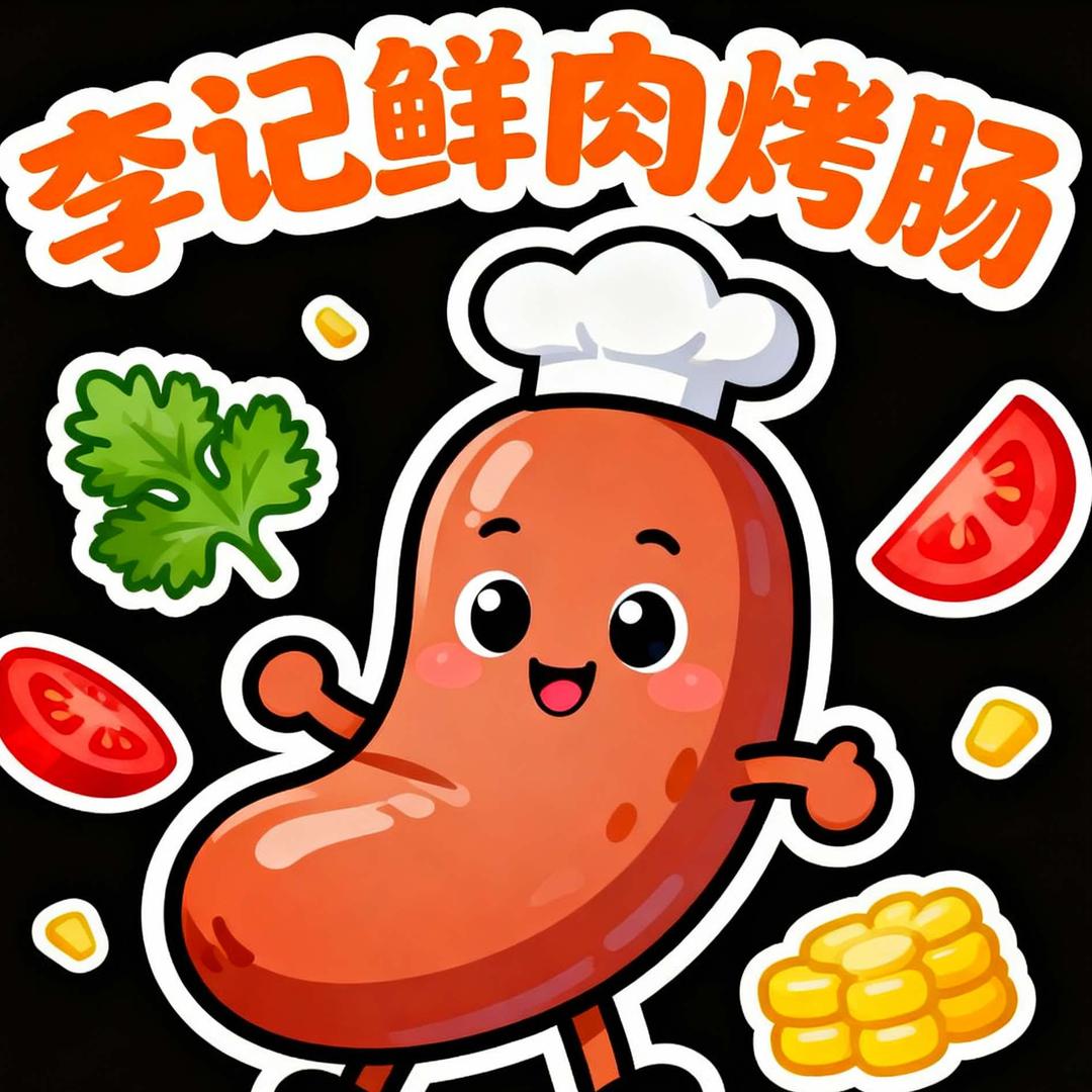 李记·鲜肉烤肠·来肉加工·现场制作