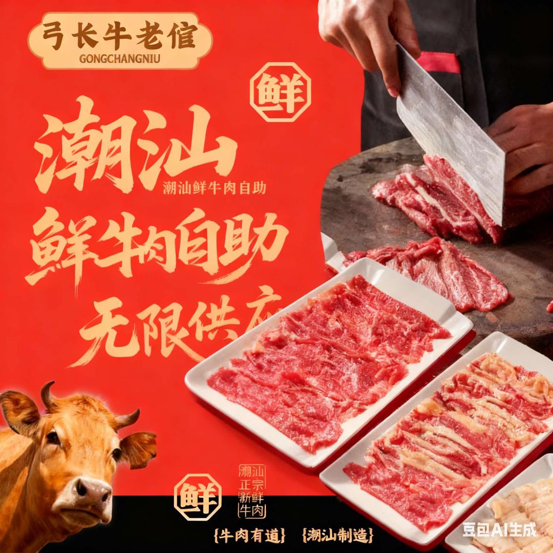 弓长牛老倌潮汕鲜牛肉自助火锅