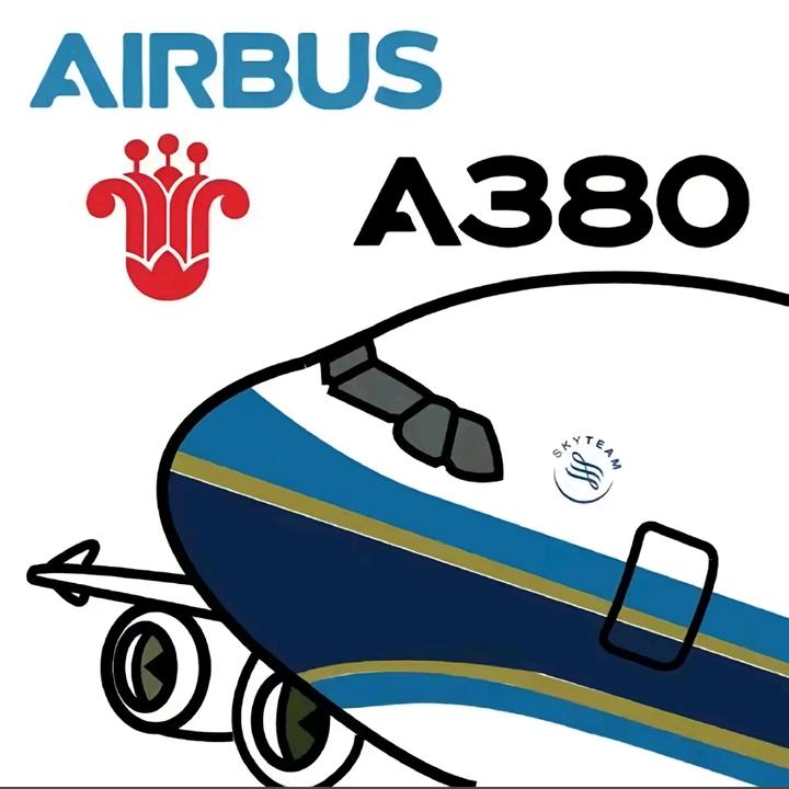 面对镜头的A380