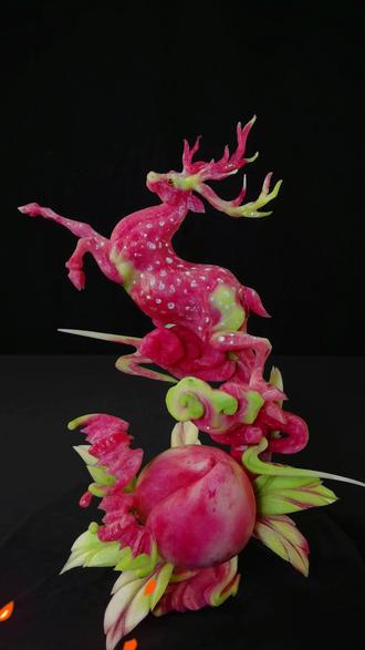 第40集 | 这个食品雕刻作品非常简单,稍微练习一下就会!